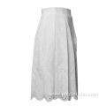 Female Elegant Saia High Waist Pleated Skirt Women